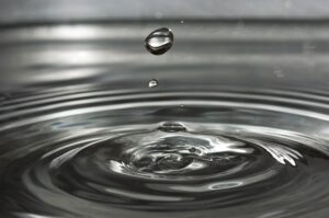 Water drop and ripples